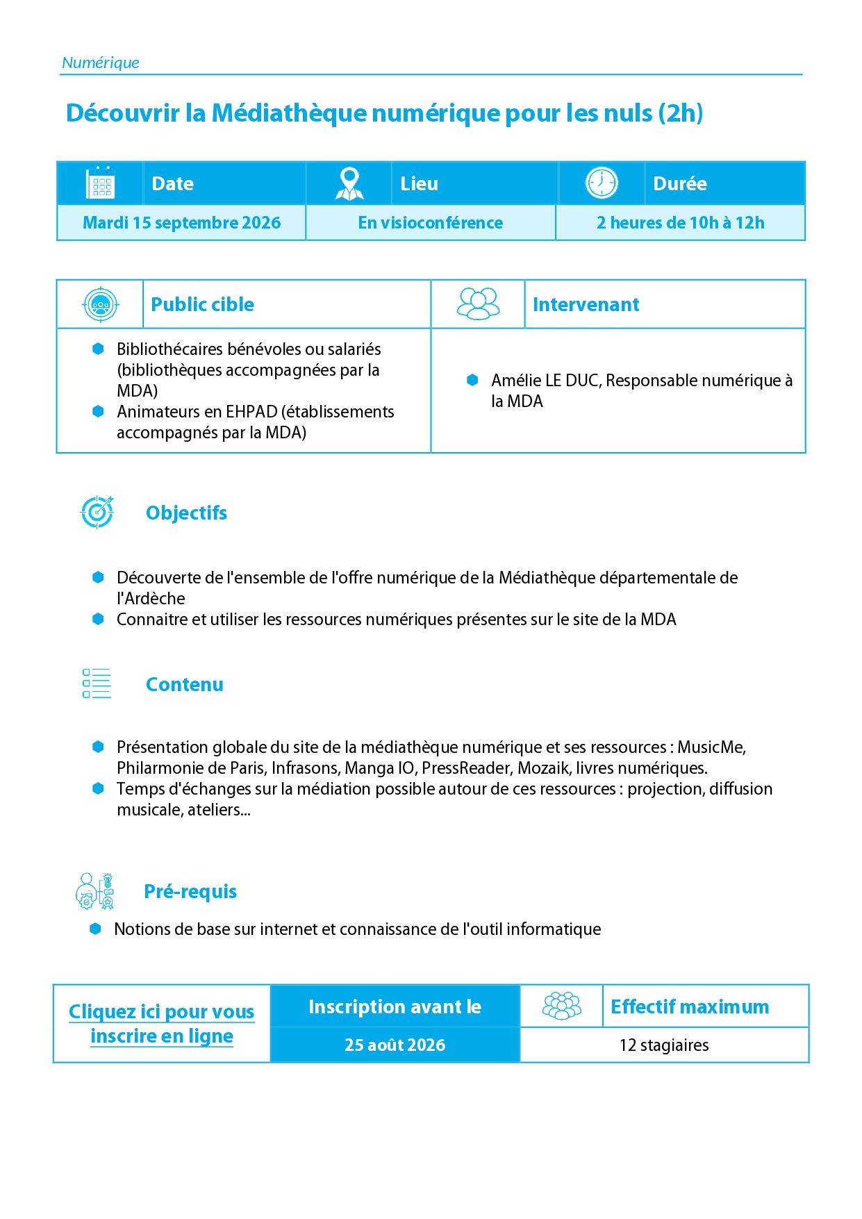 descriptif de la formation organisée le 15 septembre 2026 en visio