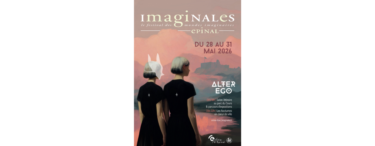 deux personnages de dos regardant un horizon rose
